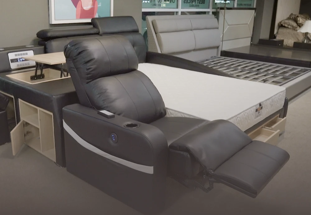 smart massage leather bed